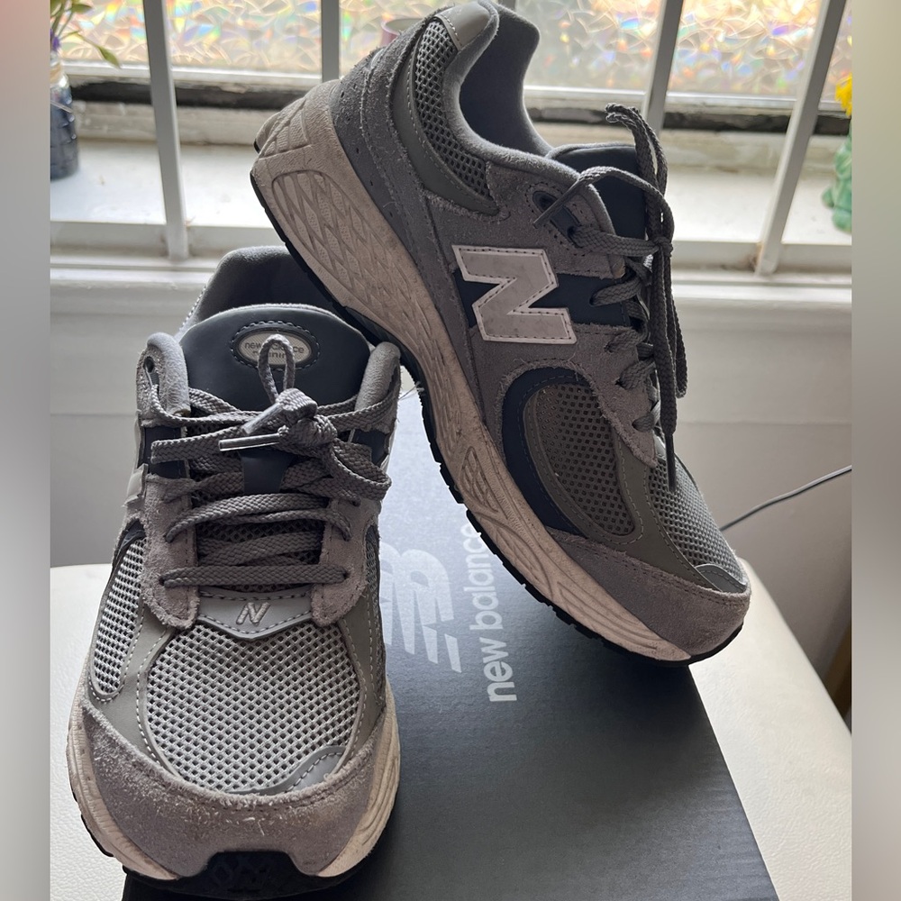 New Balance Kids Gray and White Sneakers - 2002R Style